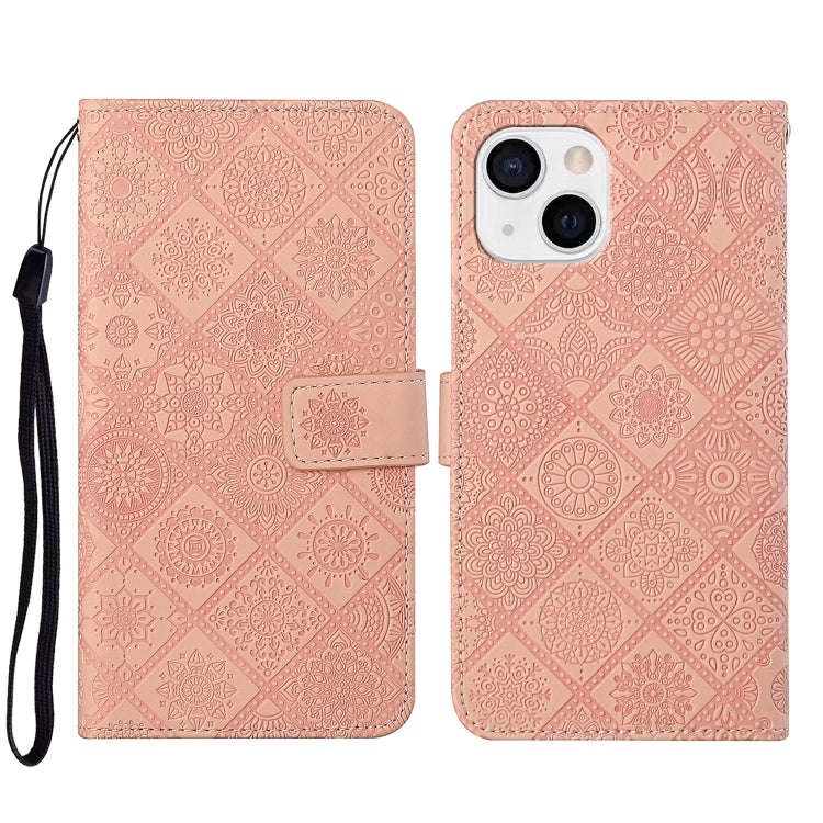 Ethnic Style Embossed Pattern Leather Phone Case, For iPhone 15 Pro, For iPhone 15 Plus, For iPho...