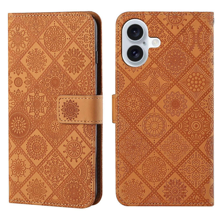 Ethnic Style Embossed Pattern Leather Phone Case, For iPhone 17e / 16e, For iPhone 16 Pro Max, Fo...