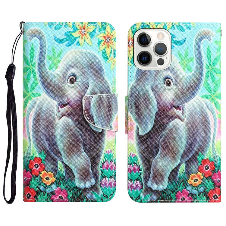 Colored Drawing Leather Phone Case, For iPhone 15 Pro Max, For iPhone 15 Pro, For iPhone 15 Plus,...