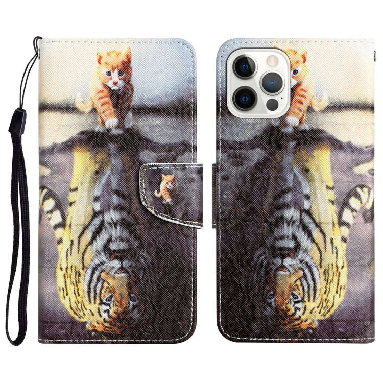 Colored Drawing Leather Phone Case, For iPhone 15 Pro Max, For iPhone 15 Pro, For iPhone 15 Plus,...