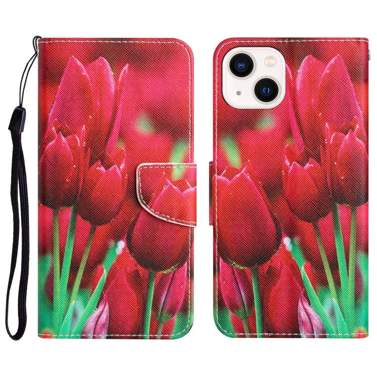 Colored Drawing Leather Phone Case, For iPhone 15 Pro Max, For iPhone 15 Pro, For iPhone 15 Plus,...