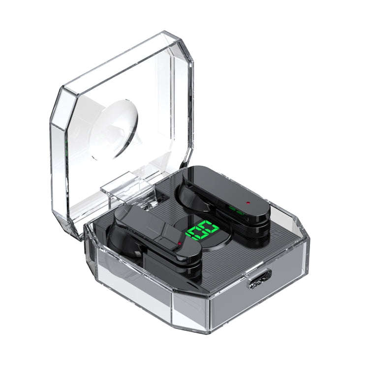 K30 Transparent Capsule Digital Display Touch Control Bluetooth Earphones, K30