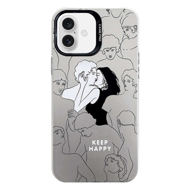 Electroplated Silver Series PC Protective Phone Case, For iPhone 16 Plus, For iPhone 16