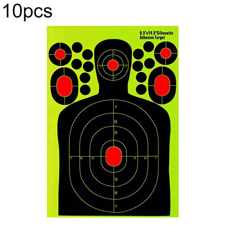 10pcs Self-adhesive Chest Ring Self-adhesive Archery Slingshot Target Paper, 9.5x14.5 inch