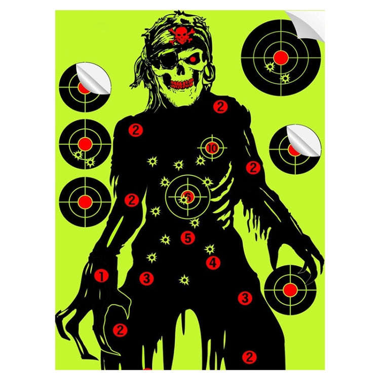 10pcs Self-adhesive Chest Ring Self-adhesive Archery Slingshot Target Paper, 9.5x14.5 inch