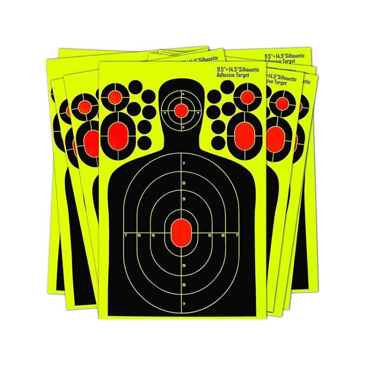 10pcs Self-adhesive Chest Ring Self-adhesive Archery Slingshot Target Paper, 9.5x14.5 inch