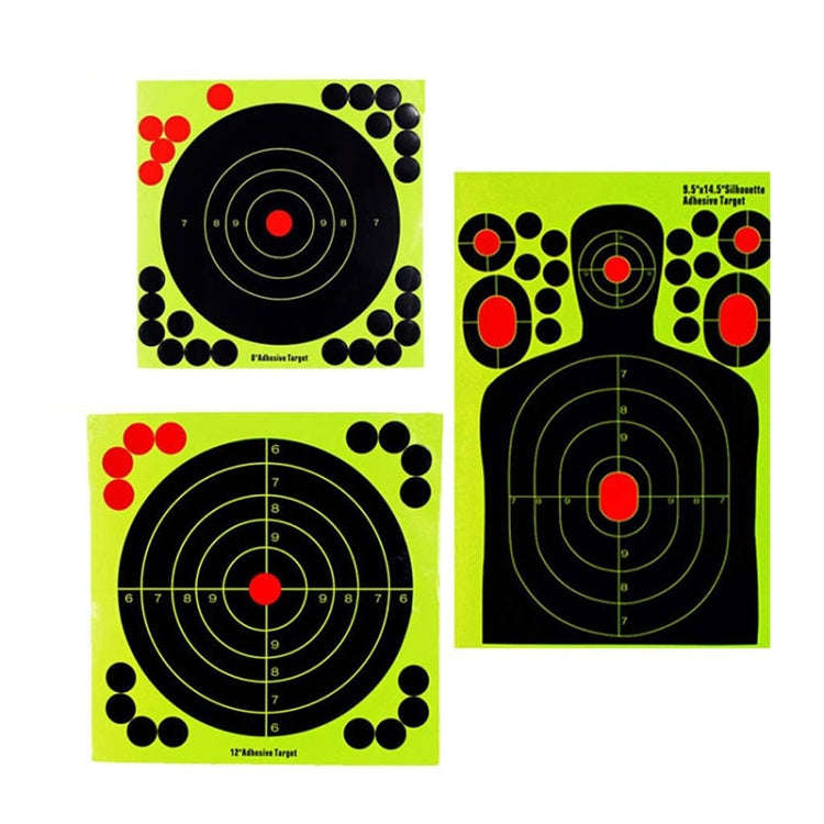 10pcs Self-adhesive Chest Ring Self-adhesive Archery Slingshot Target Paper, 9.5x14.5 inch