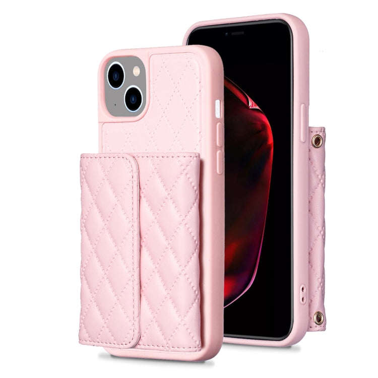 Horizontal Wallet Rhombic Leather Phone Case, For iPhone 15 Pro Max, For iPhone 15 Pro, For iPhon...