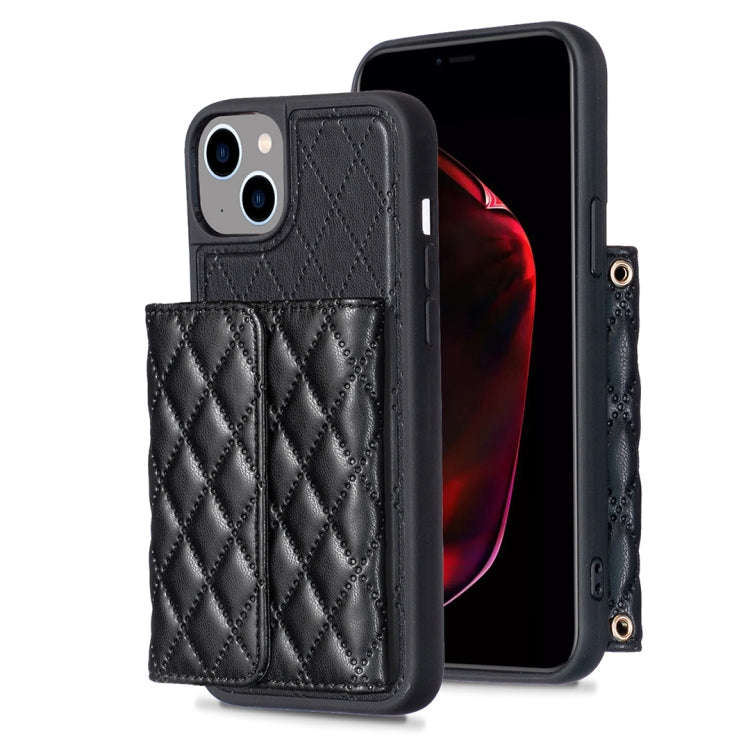 Horizontal Wallet Rhombic Leather Phone Case, For iPhone 15 Pro Max, For iPhone 15 Pro, For iPhon...