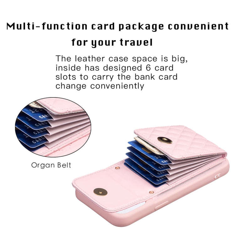 Vertical Wallet Rhombic Leather Phone Case, For iPhone 15 Pro Max, For iPhone 15 Pro, For iPhone ...
