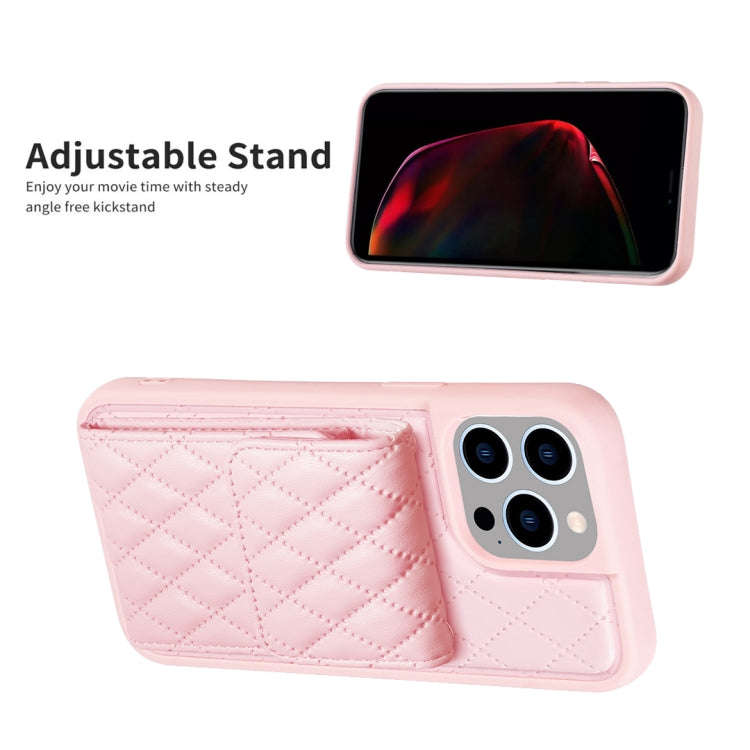 Vertical Wallet Rhombic Leather Phone Case, For iPhone 15 Pro Max, For iPhone 15 Pro, For iPhone ...