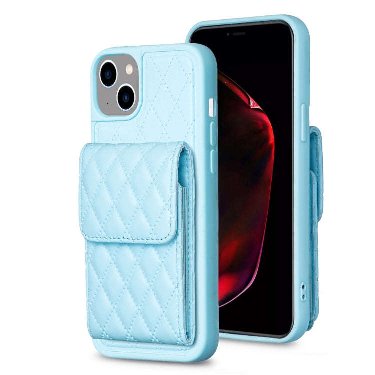Vertical Wallet Rhombic Leather Phone Case, For iPhone 15 Pro Max, For iPhone 15 Pro, For iPhone ...