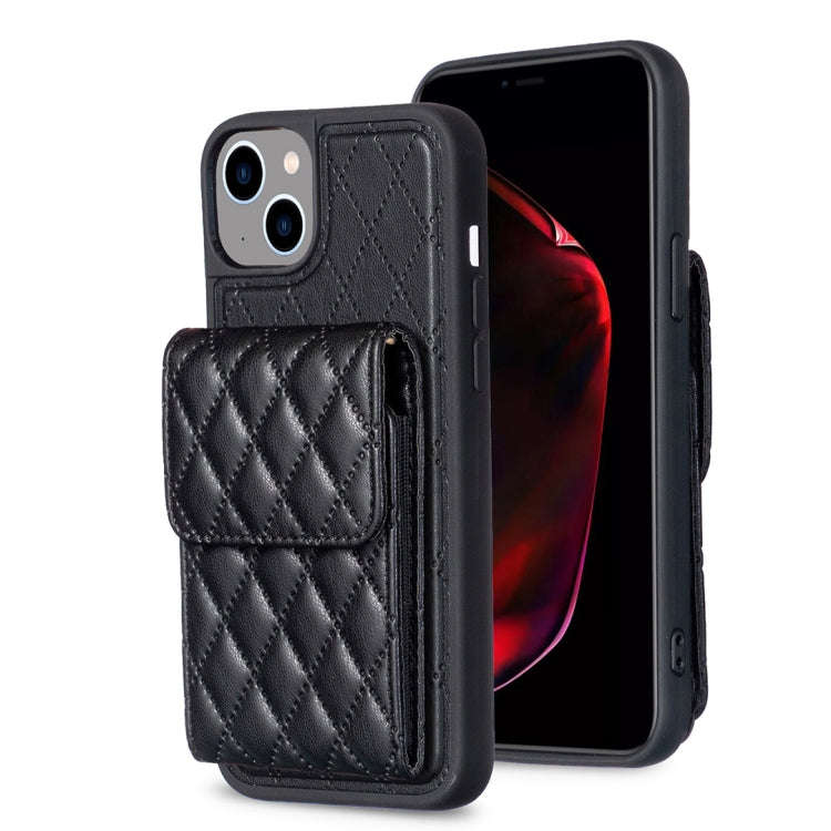 Vertical Wallet Rhombic Leather Phone Case, For iPhone 15 Pro Max, For iPhone 15 Pro, For iPhone ...