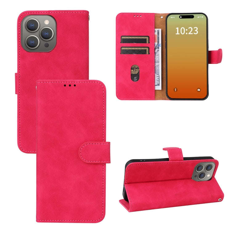 Skin Feel Magnetic Flip Leather Phone Case, For iPhone 15 Pro Max, For iPhone 15 Pro, For iPhone ...