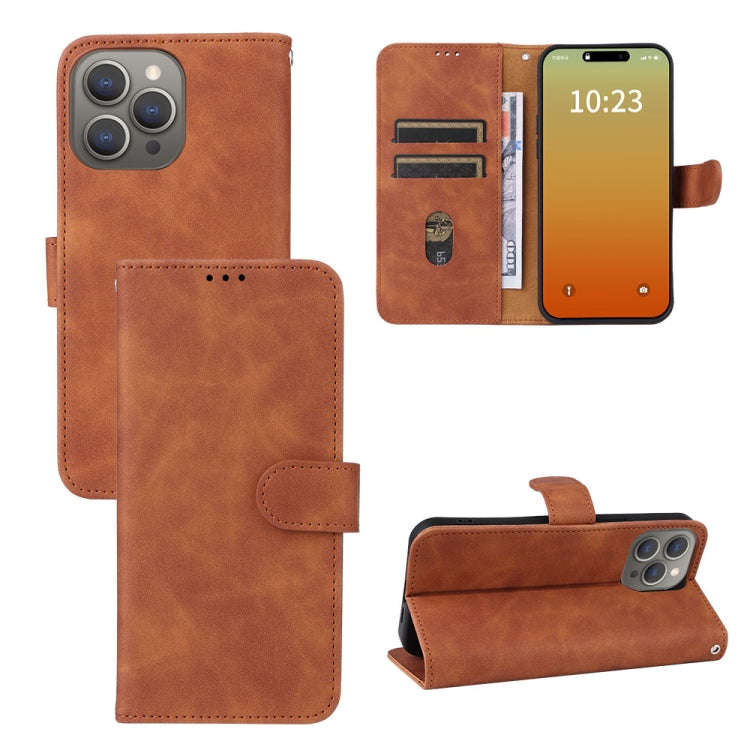 Skin Feel Magnetic Flip Leather Phone Case, For iPhone 15 Pro Max, For iPhone 15 Pro, For iPhone ...