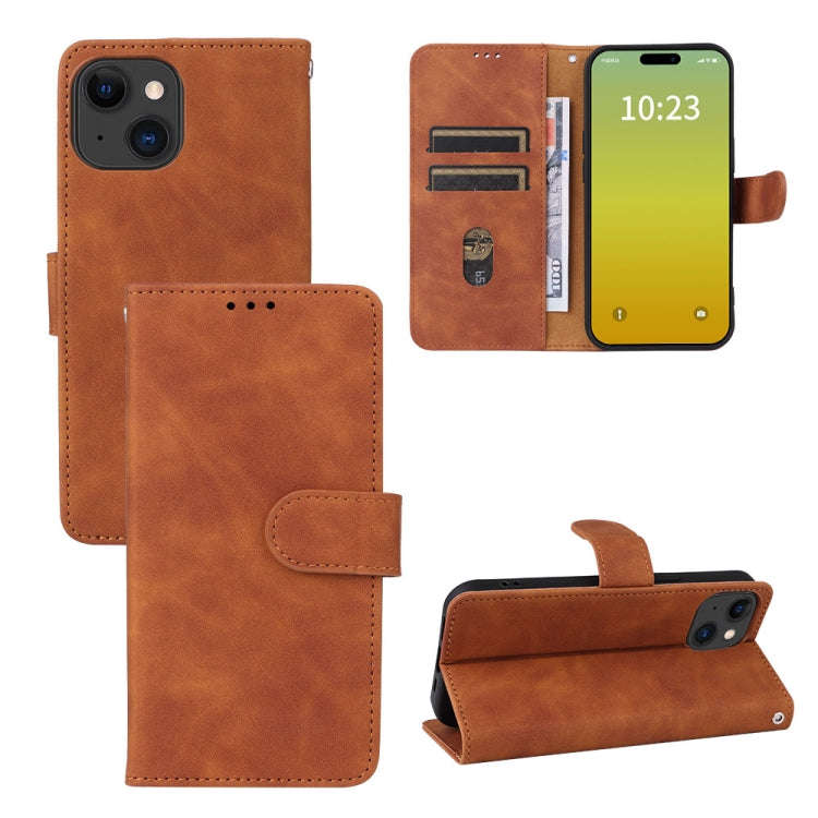 Skin Feel Magnetic Flip Leather Phone Case, For iPhone 15 Pro Max, For iPhone 15 Pro, For iPhone ...