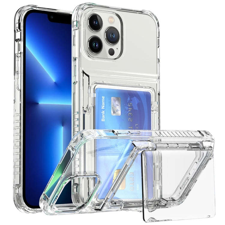 Crystal Clear Flip Card Slot Phone Case, For iPhone 16 Pro Max, For iPhone 16 Pro, For iPhone 16 ...