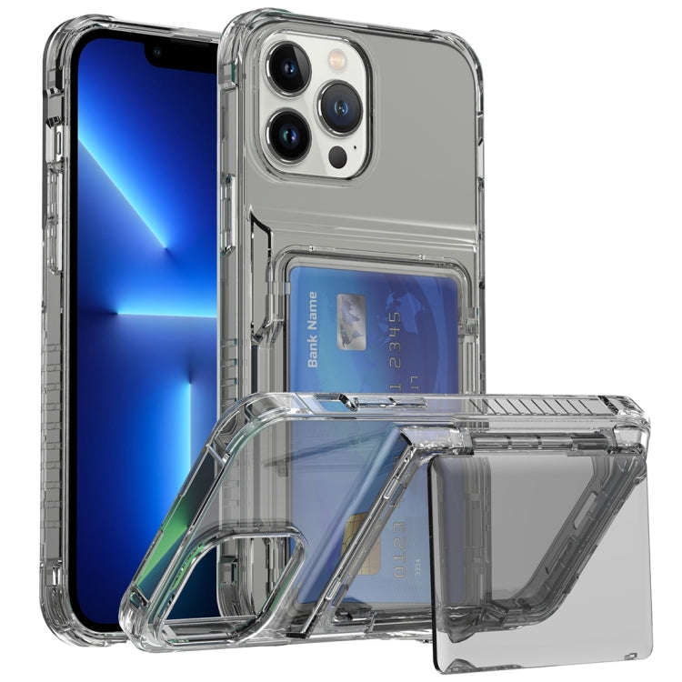 Crystal Clear Flip Card Slot Phone Case, For iPhone 16 Pro Max, For iPhone 16 Pro, For iPhone 16 ...