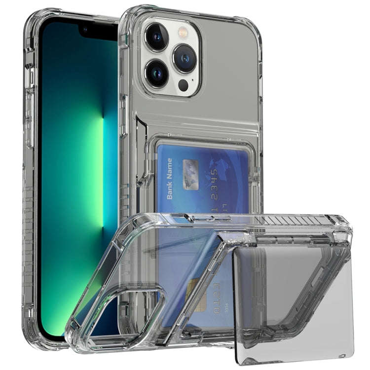 Crystal Clear Flip Card Slot Phone Case, For iPhone 16 Pro Max, For iPhone 16 Pro, For iPhone 16 ...