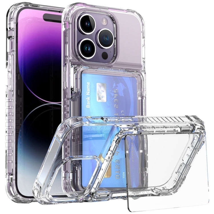 Crystal Clear Flip Card Slot Phone Case, For iPhone 16 Pro Max, For iPhone 16 Pro, For iPhone 16 ...