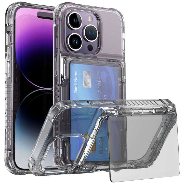 Crystal Clear Flip Card Slot Phone Case, For iPhone 16 Pro Max, For iPhone 16 Pro, For iPhone 16 ...