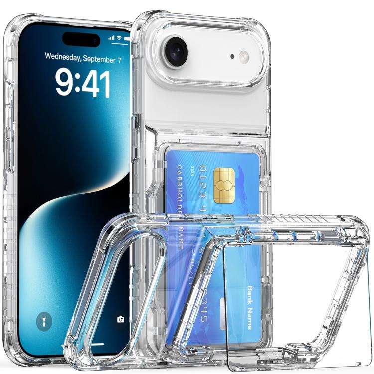 Crystal Clear Flip Card Slot Phone Case, For iPhone 18 Pro Max / 17 Pro Max, For iPhone 17, For i...