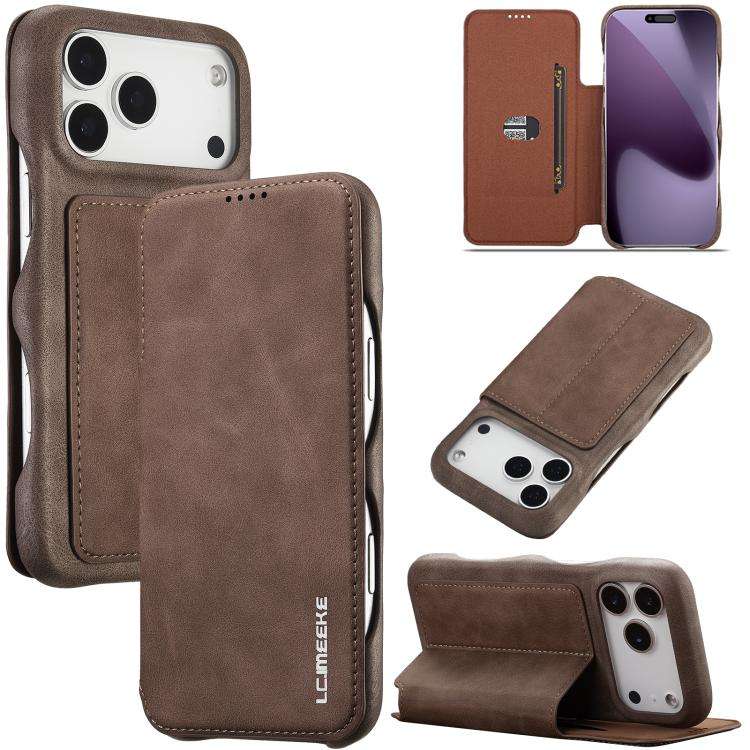 LC.IMEEKE Hon Ancient Series Flip Leather Phone Case, For iPhone 18 Pro / 17 Pro, For iPhone 18 P...