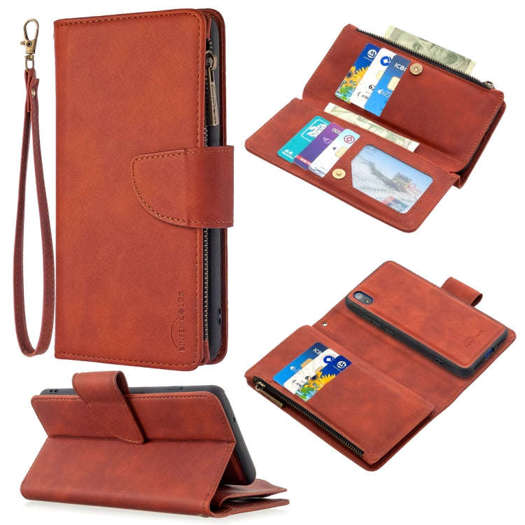 Skin Feel Detachable Magnetic Zipper Horizontal Flip PU Leather Case with Multi-Card Slots & Hold...