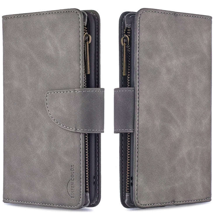 Skin Feel Detachable Magnetic Zipper Horizontal Flip PU Leather Case with Multi-Card Slots & Hold...