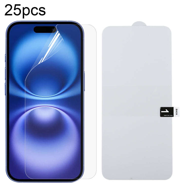 25pcs Full Screen Protector Explosion-proof Hydrogel Film, For iPhone 17 Pro Max, For iPhone 17 /...