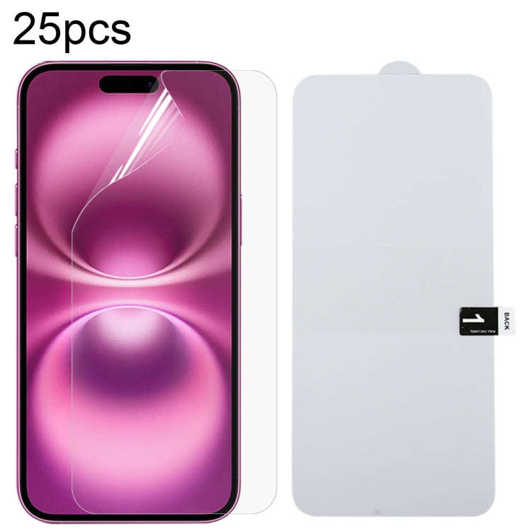 25pcs Full Screen Protector Explosion-proof Hydrogel Film, For iPhone 17 Pro Max, For iPhone 17 /...