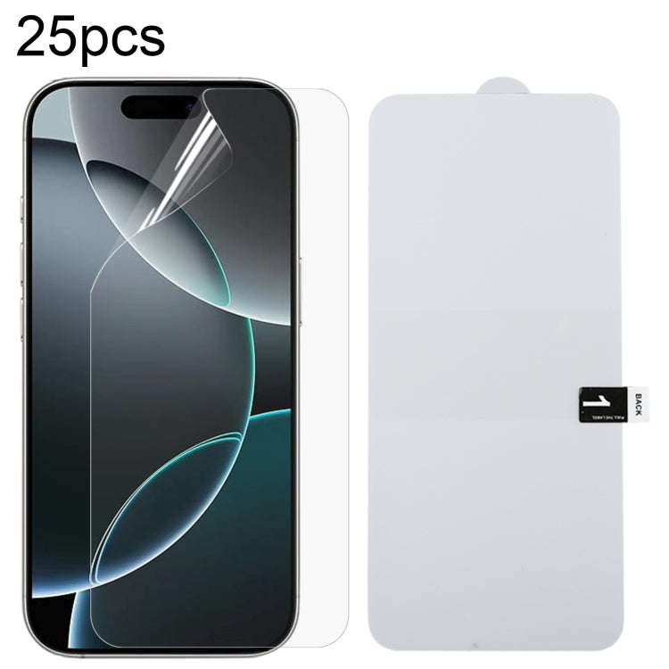 25pcs Full Screen Protector Explosion-proof Hydrogel Film, For iPhone 17 Pro Max, For iPhone 17 /...