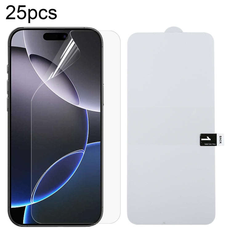 25pcs Full Screen Protector Explosion-proof Hydrogel Film, For iPhone 17 Pro Max, For iPhone 17 /...