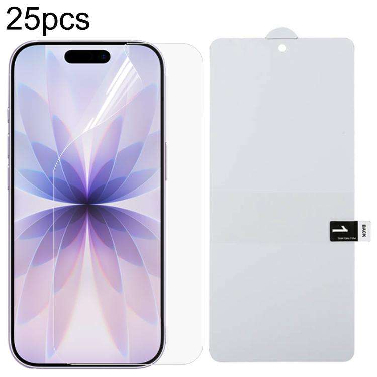 25pcs Full Screen Protector Explosion-proof Hydrogel Film, For iPhone 17 Pro Max, For iPhone 17 /...