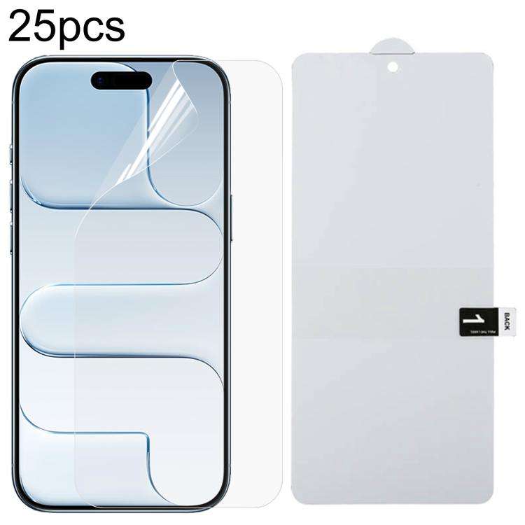 25pcs Full Screen Protector Explosion-proof Hydrogel Film, For iPhone 17 Pro Max, For iPhone 17 /...