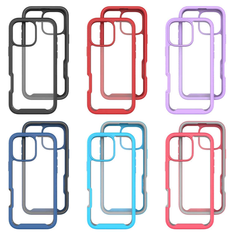 Starry Sky Solid Color Shockproof TPU Clear PC Phone Case, For iPhone 16 Pro Max, For iPhone 16 P...