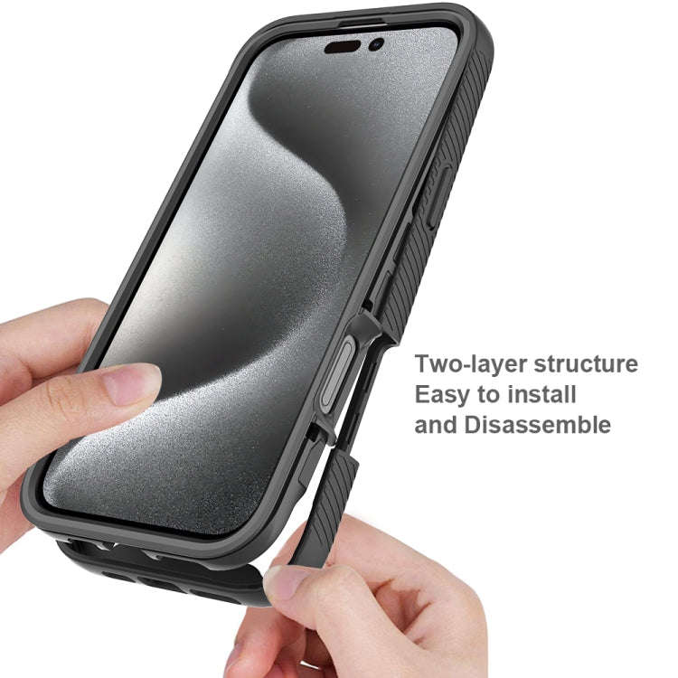 Starry Sky Solid Color Shockproof TPU Clear PC Phone Case, For iPhone 16 Pro Max, For iPhone 16 P...