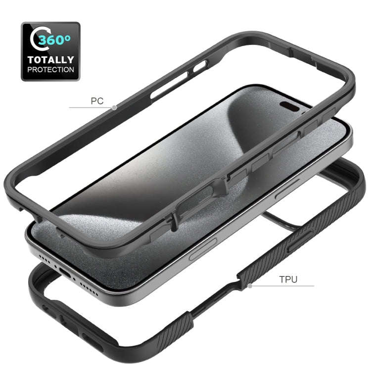 Starry Sky Solid Color Shockproof TPU Clear PC Phone Case, For iPhone 16 Pro Max, For iPhone 16 P...