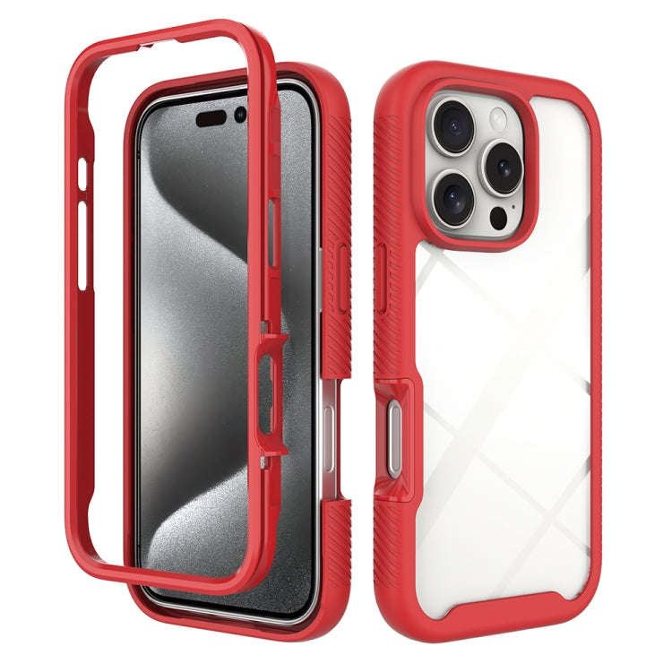 Starry Sky Solid Color Shockproof TPU Clear PC Phone Case, For iPhone 16 Pro Max, For iPhone 16 P...