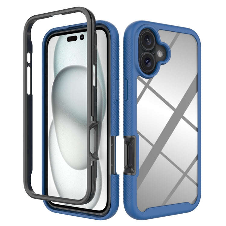 Starry Sky Solid Color Shockproof TPU Clear PC Phone Case, For iPhone 16 Pro Max, For iPhone 16 P...