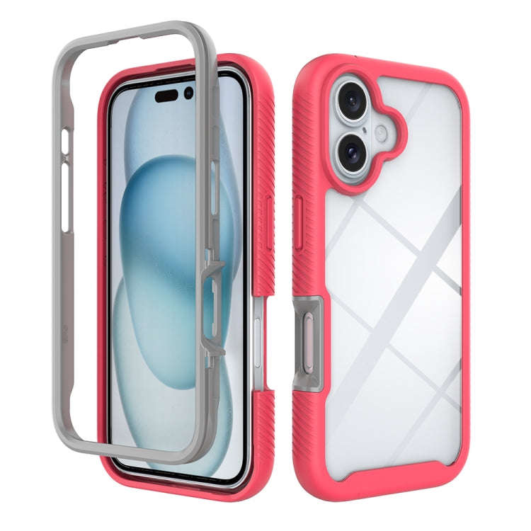 Starry Sky Solid Color Shockproof TPU Clear PC Phone Case, For iPhone 16 Pro Max, For iPhone 16 P...