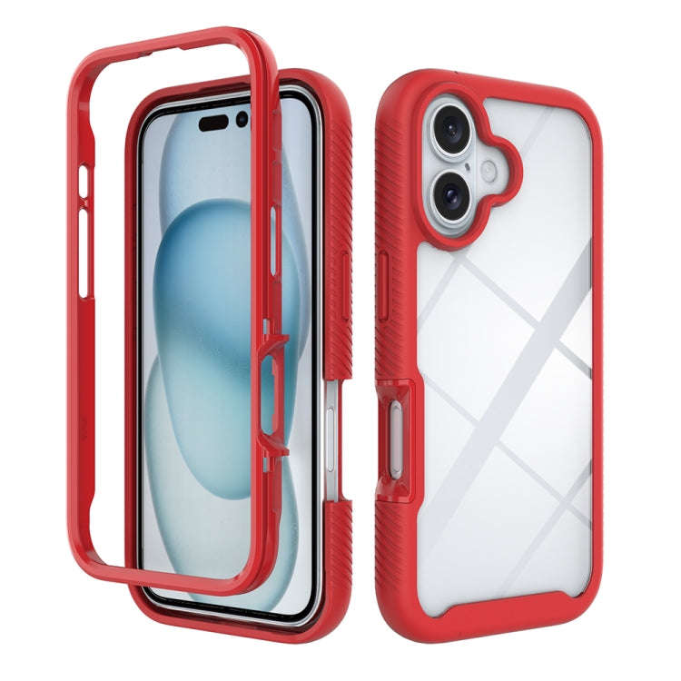 Starry Sky Solid Color Shockproof TPU Clear PC Phone Case, For iPhone 16 Pro Max, For iPhone 16 P...