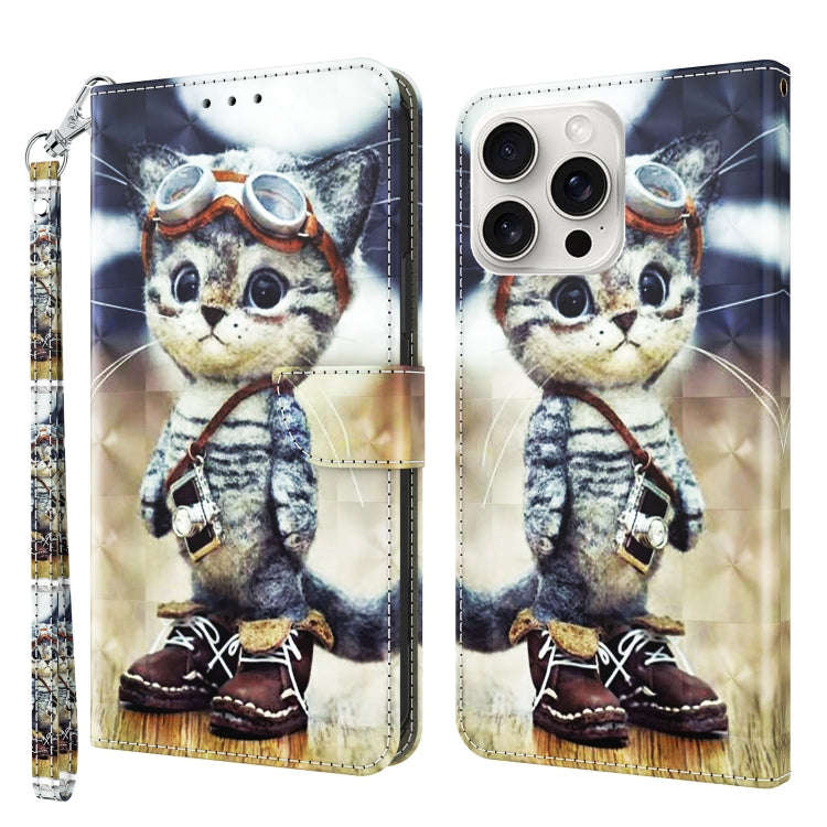 3D Painted Leather Phone Case, For iPhone 16 Pro Max, For iPhone 16 Pro, For iPhone 16 Plus, For ...