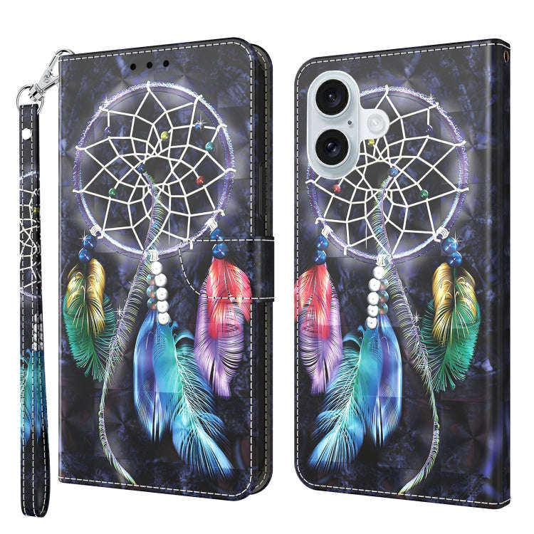 3D Painted Leather Phone Case, For iPhone 16 Pro Max, For iPhone 16 Pro, For iPhone 16 Plus, For ...