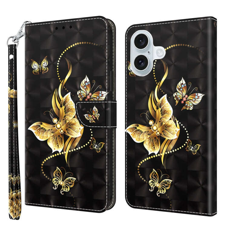 3D Painted Leather Phone Case, For iPhone 16 Pro Max, For iPhone 16 Pro, For iPhone 16 Plus, For ...