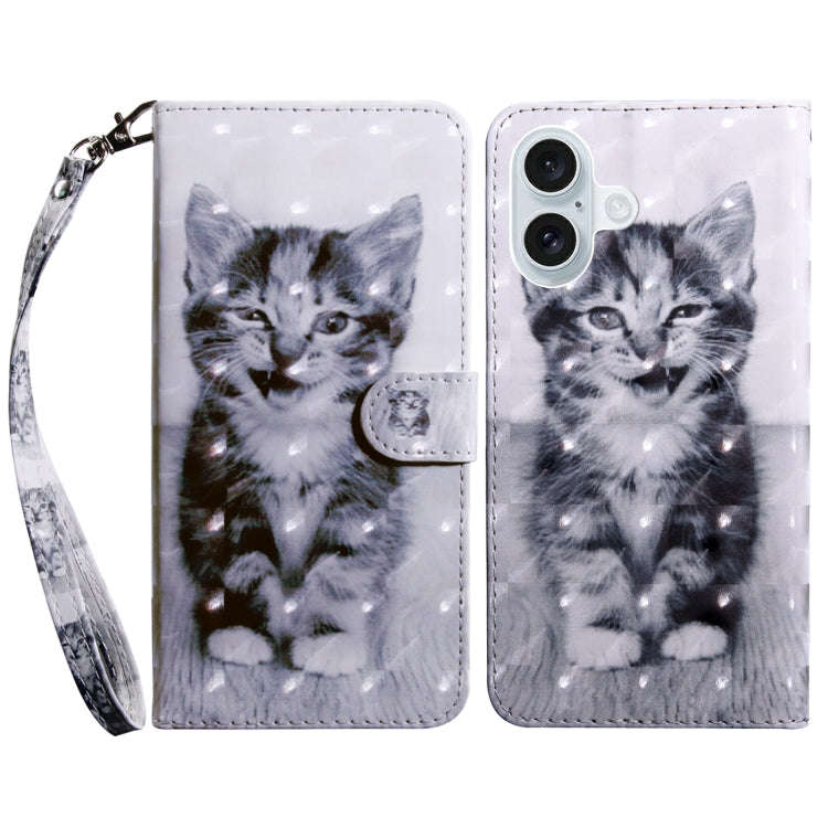 3D Painted Leather Phone Case, For iPhone 16 Pro Max, For iPhone 16 Pro, For iPhone 16 Plus, For ...