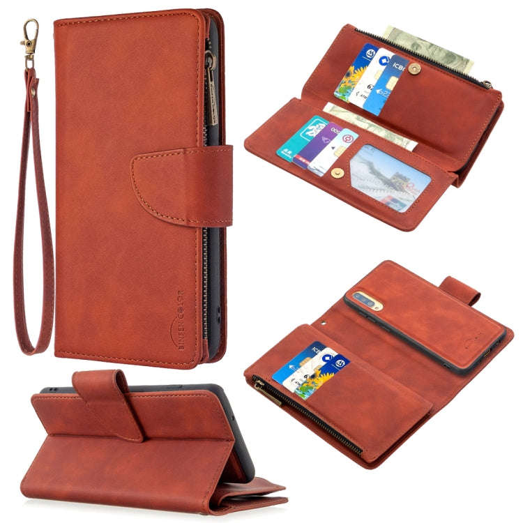 Skin Feel Detachable Magnetic Zipper Horizontal Flip PU Leather Case with Multi-Card Slots & Hold...