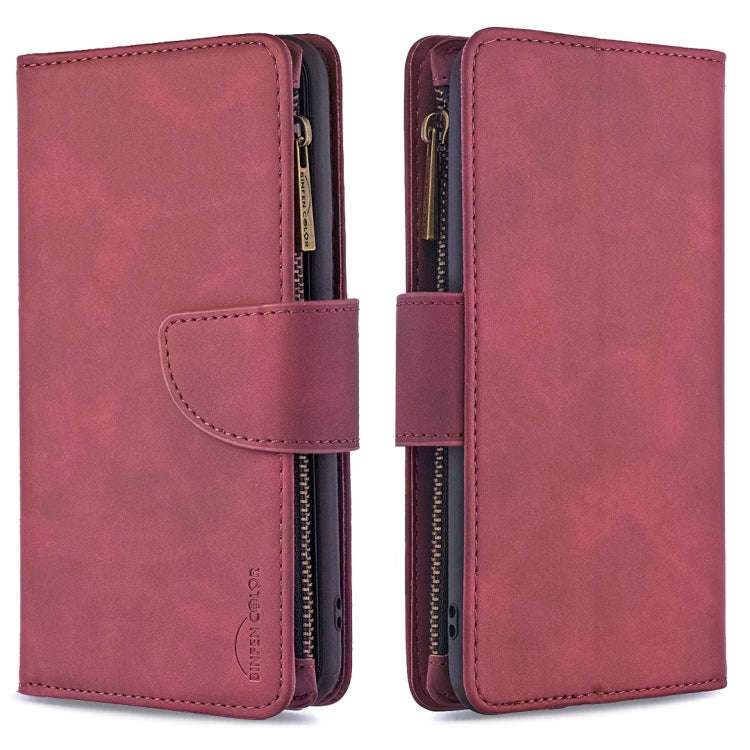Skin Feel Detachable Magnetic Zipper Horizontal Flip PU Leather Case with Multi-Card Slots & Hold...