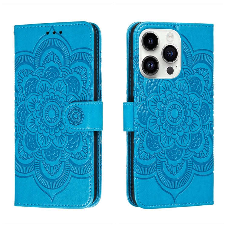 Sun Mandala Embossing Leather Phone Case, For iPhone 16e / 17e, For iPhone 17 Pro Max, For iPhone...