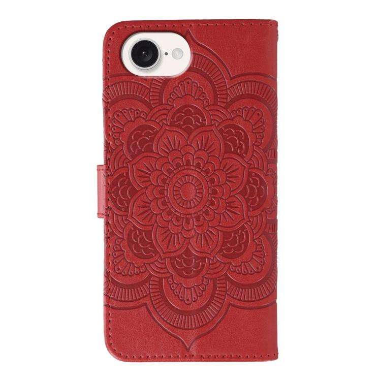 Sun Mandala Embossing Leather Phone Case, For iPhone 16e / 17e, For iPhone 17 Pro Max, For iPhone...